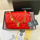 Red Casual Street Letters Patchwork Metal Accessories Trim Texture Bags