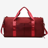 Blue Casual Sportswear Solid Color Patchwork Zipper Bags