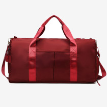 Red Casual Sportswear Solid Color Patchwork Zipper Bags
