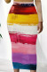 Purplish Blue Casual Print Patchwork Regular Mid Waist Conventional Full Print Bottoms