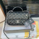 Black Casual Daily Solid Color Metal Accessories Trim Texture Bags