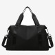 Black Casual Sportswear Solid Color Patchwork Zipper Contrast Bags