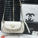 White Casual Street Solid Color Patchwork Metal Accessories Trim Bags