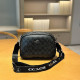 Black Casual Daily Letters Patchwork Zipper Contrast Bags
