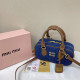 Dark Blue Casual Letters Embroidered Patchwork Zipper Bags