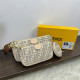 White Casual Letters Patchwork Zipper Contrast Bags