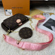 Pink Casual Street Letters Patchwork Zipper Contrast Bags