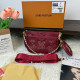 Burgundy Casual Street Letters Patchwork Beading Zipper Bags