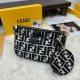 Black Casual Letters Patchwork Zipper Contrast Bags
