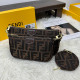 Brown Casual Letters Patchwork Zipper Contrast Bags