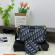 Blue Casual Daily Letters Embroidered Patchwork Chains Zipper Bags