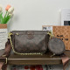 Brown Casual Street Letters Patchwork Chains Zipper Contrast Bags
