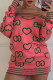 Pink Casual Letters Patchwork Backless Off Shoulder Straight Dresses