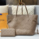 Khaki Casual Daily Letters Patchwork Embossed Bags