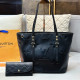 Black Casual Daily Letters Patchwork Embossed Bags