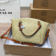 Yellow Brown Casual Daily Letters Patchwork Zipper Contrast Adjustable Bags