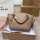 Dark Khaki Casual Daily Letters Patchwork Zipper Contrast Adjustable Bags