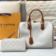 White Casual Daily Letters Patchwork Contrast Embossed Bags