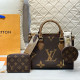 Black Brown Casual Letters Patchwork Bags