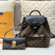 Black Brown Casual Street Letters Patchwork Zipper Contrast Bags