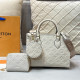 White Daily Letters Patchwork Embossed Bags