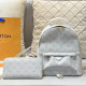 White Casual Street Letters Patchwork Zipper Bags