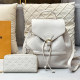 White Casual Daily Letters Draw String Embossed Bags