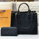 Black Casual Daily Letters Patchwork Embossed Bags