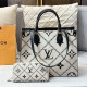 White Daily Letters Patchwork Contrast Bags