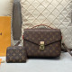 Brown Casual Street Letters Patchwork Bags