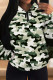 Black Green Casual Camouflage Print Draw String Pocket Patchwork Hooded Tops