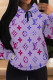 Purple Casual Street Letter Print Draw String Pocket Hooded Tops