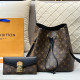 Black Casual Daily Letters Draw String Contrast Bags