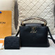 Black Daily Letters Patchwork Adjustable Bags