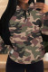 Light Purple Casual Camouflage Print Draw String Pocket Patchwork Hooded Tops