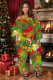 Green Casual Print Basic Off Shoulder Regular Jumpsuits