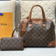 Orange Brown Casual Letters Patchwork Zipper Contrast Bags