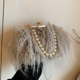 Pink Casual Daily Solid Color Chains Bags