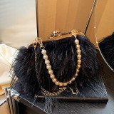 Pink Casual Daily Solid Color Chains Bags
