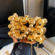 Gold Casual Solid Color Patchwork Chains Bags