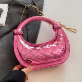 Purple Casual Daily Solid Color Chains Bags