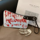 Silver Casual Print Zipper Bags