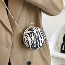 White Black Daily Leopard Print Zebra Print Chains Rhinestone Decor Bags