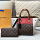 Red-brown Casual Daily Letters Patchwork Contrast Bags