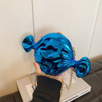 Blue Street Solid Color Chains Bags