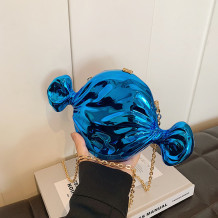 Blue Street Solid Color Chains Bags