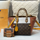 Brown Casual Street Letters Patchwork Contrast Bags