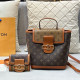 Brown Casual Daily Letters Patchwork Metal Accessories Trim Contrast Bags