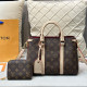 Apricot Brown Casual Daily Letters Patchwork Contrast Bags