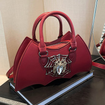 Red Casual Patchwork Zipper Bags